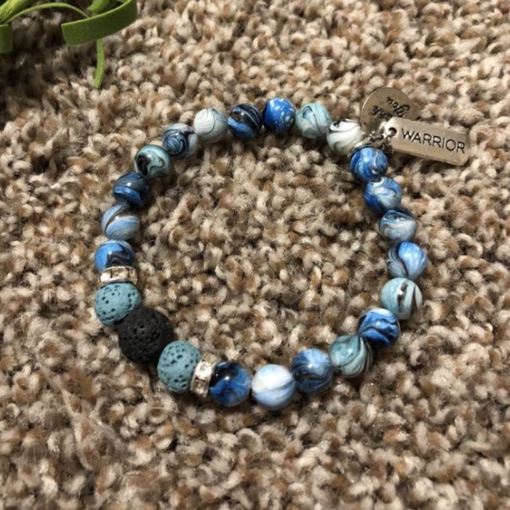 🌋"Warrior" Essential oil lava rock bracelet